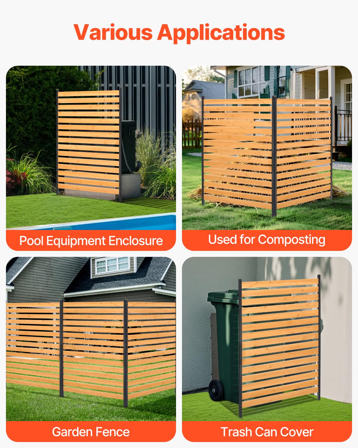 VEVOR natural solid wood, durable grain and finish