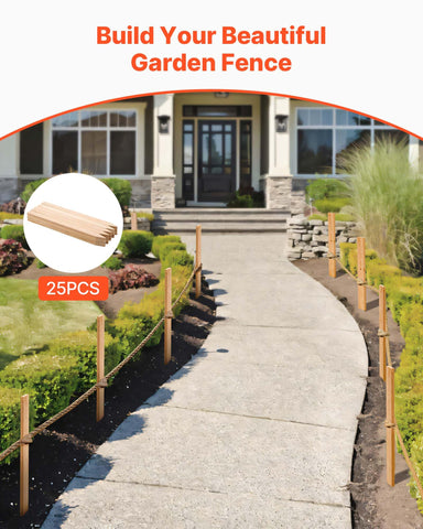 VEVOR wooden ground stake, fir wood, durable for outdoor boundary marking.