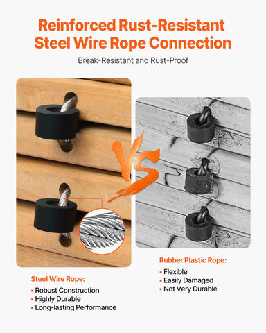 VEVOR garden path with wire rope connection enables sturdy interlocking sections.