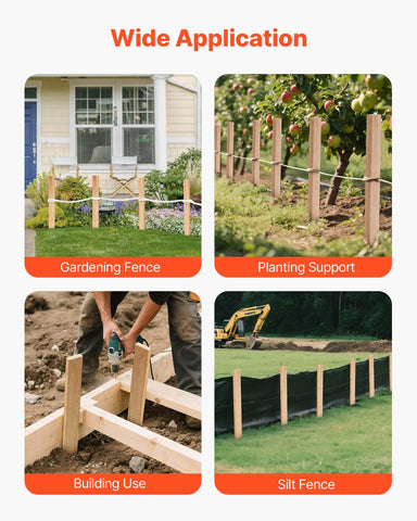 VEVOR stake border decor adds structure to garden beds.
