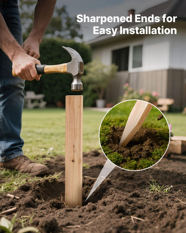VEVOR boundary sign post stake clearly marks garden zones.