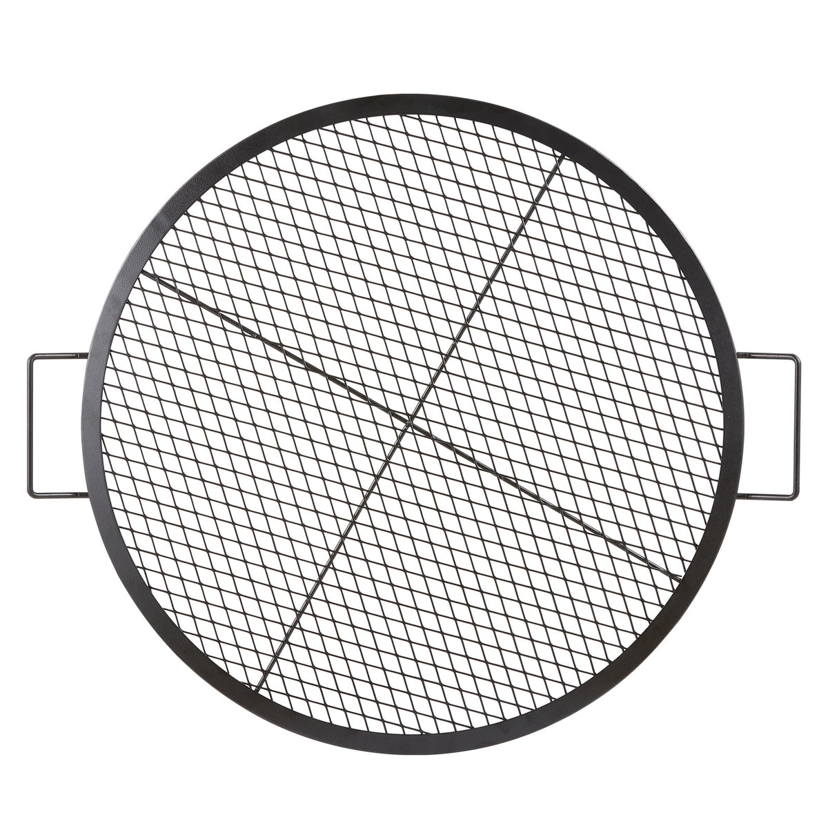 VEVOR X-Marks fire pit grate with 30-inch diameter cooking surface for gatherings.