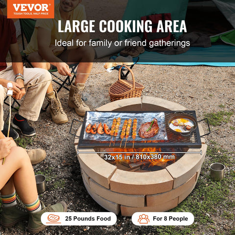 VEVOR X-Marks diamond-mesh grate ensures even heat distribution for grills.