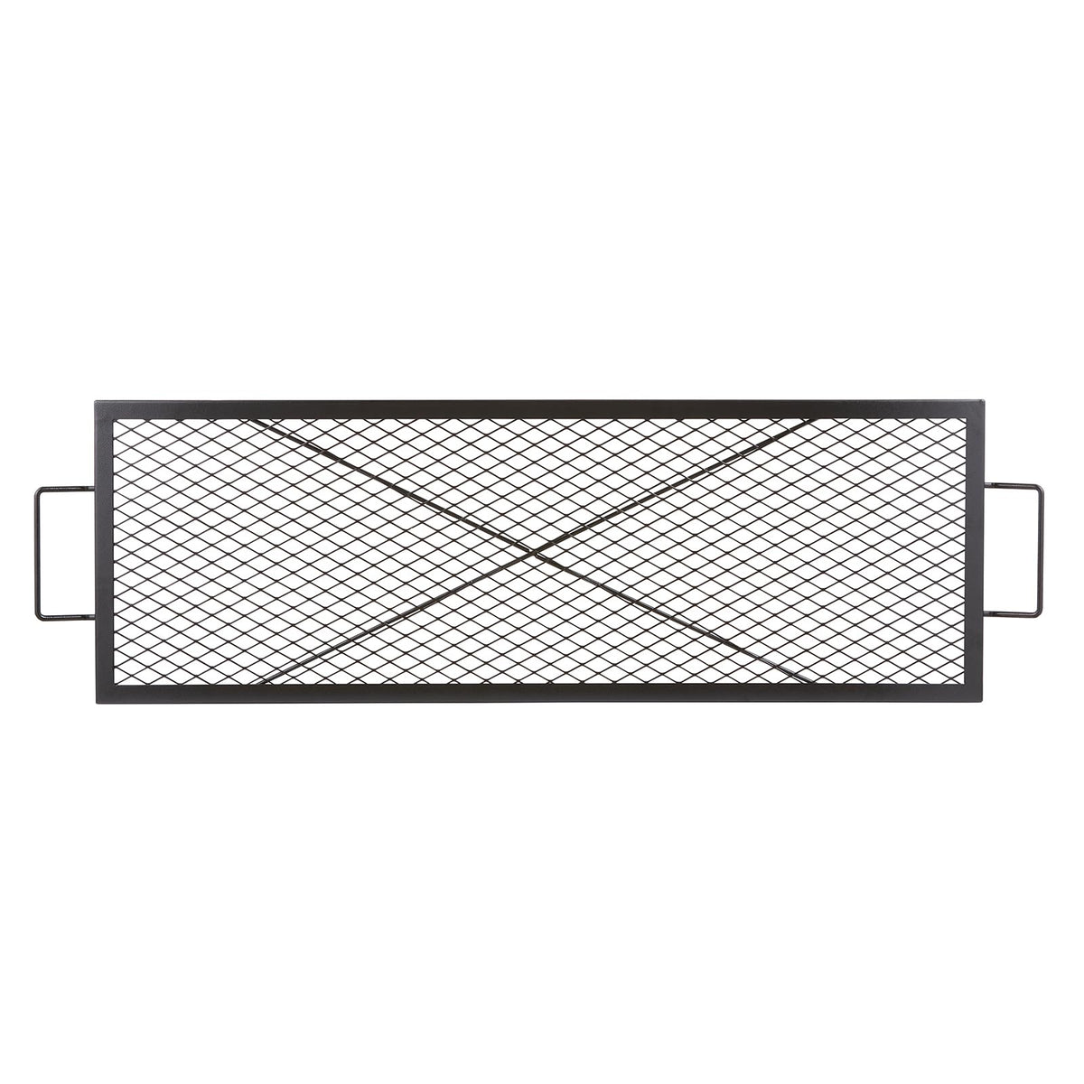 VEVOR X-Marks fire pit grate rectangle offers a wide open-fire cooking surface.