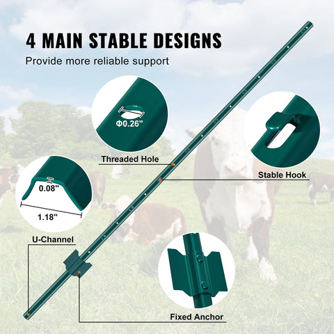 VEVOR zip ties and clips included for quick, secure fence reinforcement.