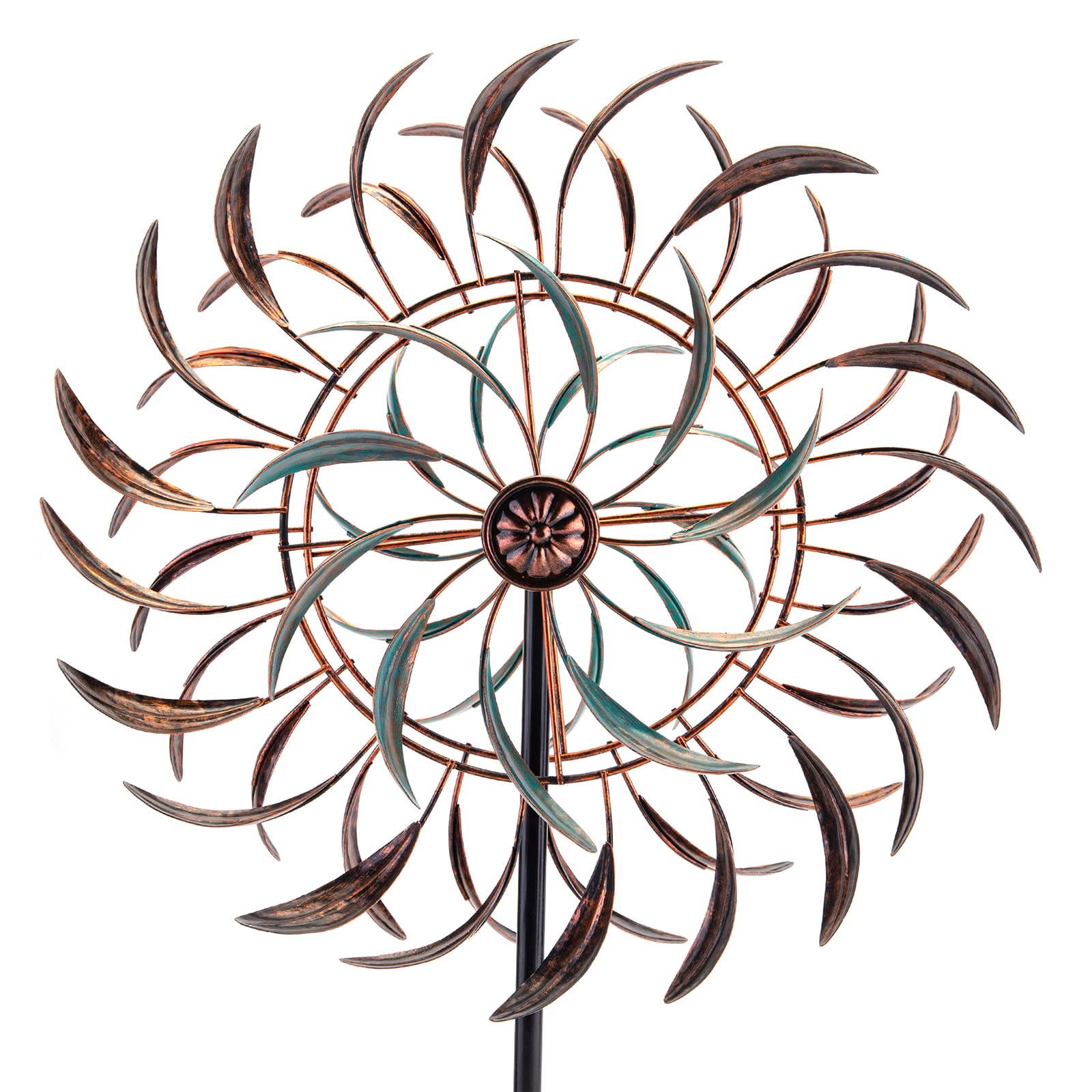 VEWOGARDEN large wind spinner on a patio showing motion and color
