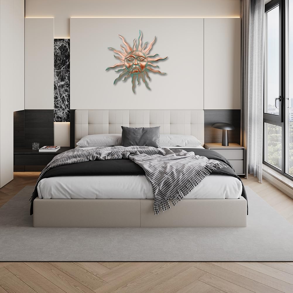 VEWOGARDEN sun wall decor can be a bold focal point above sofas.