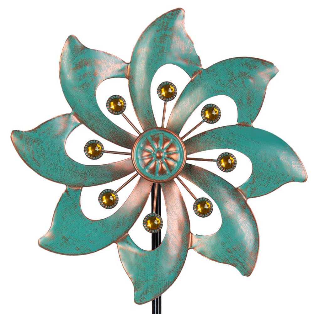 VEWOGARDEN wind spinner blade glimmers with color in sun