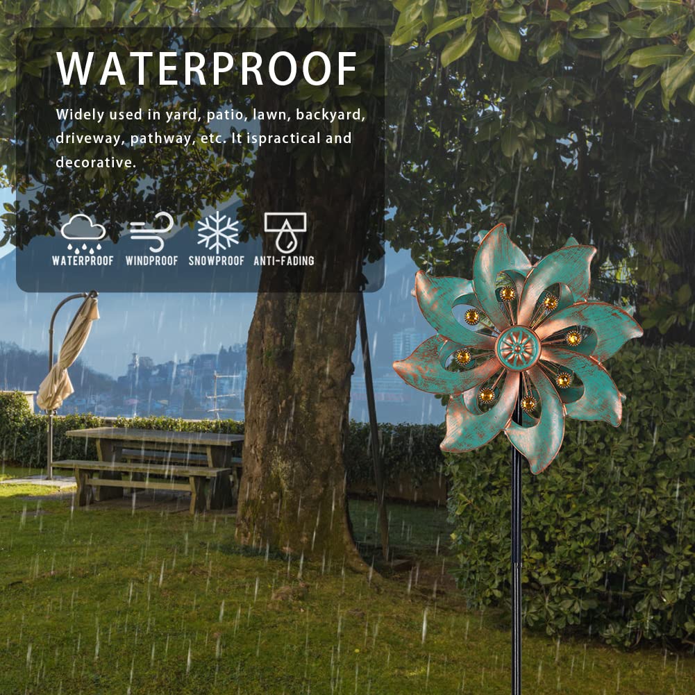 VEWOGARDEN outdoor wind spinner enhances pathways and lawns with graceful motion
