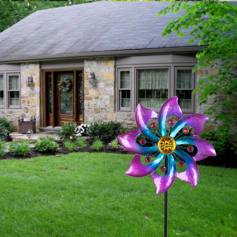 VEWOGARDEN yard lawn and patio decor wind spinner in action