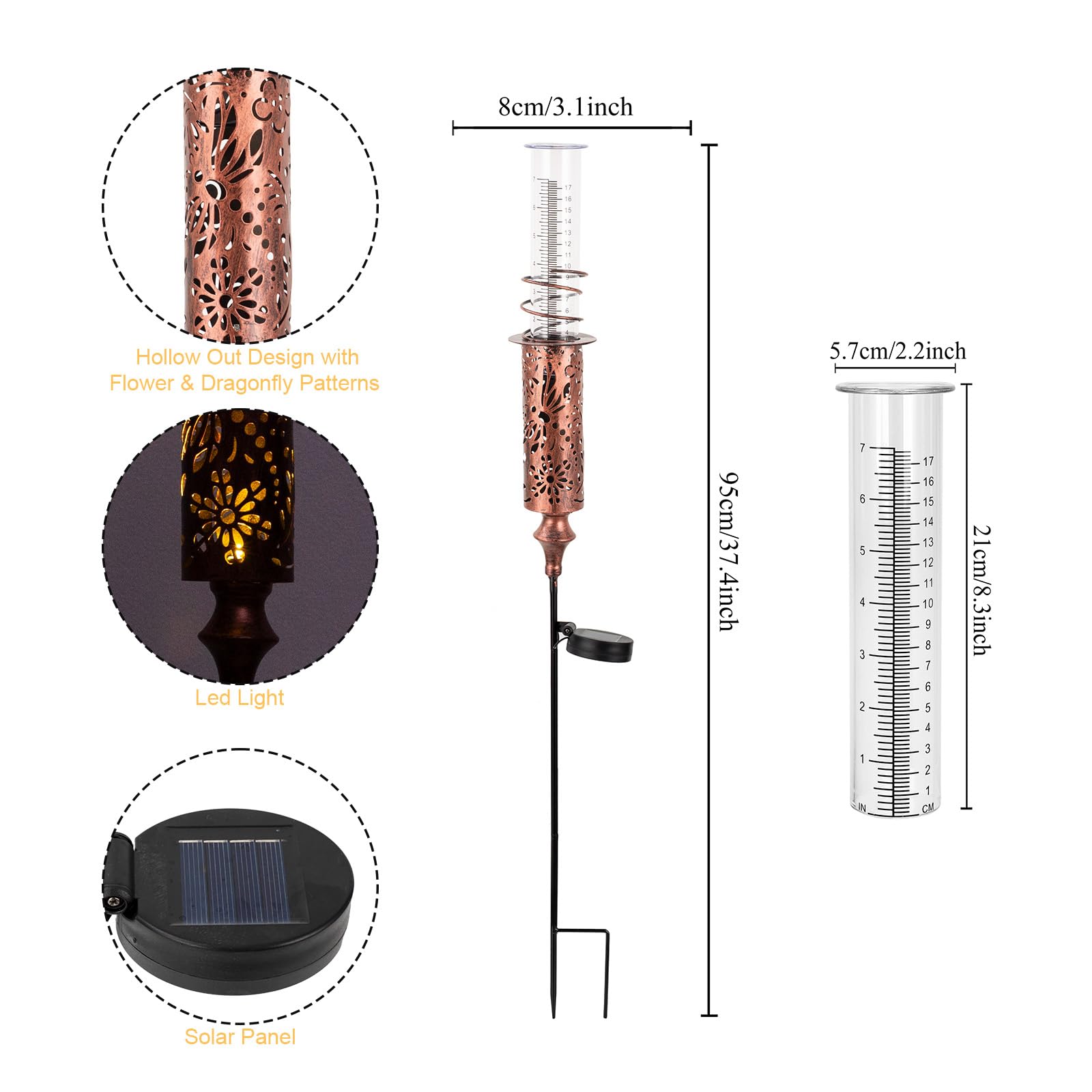 VEWOGIFT copper veneer decorative garden stake adds style and weather resistance