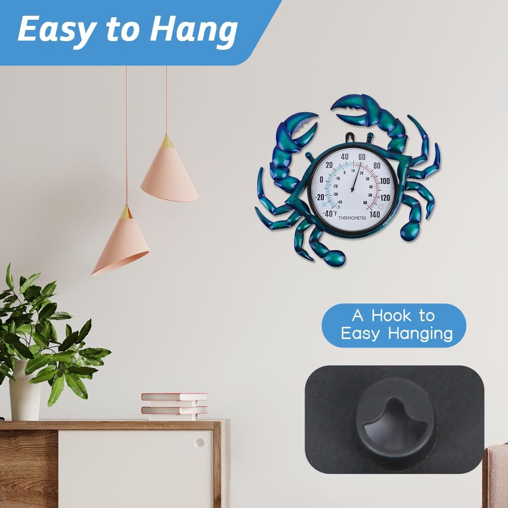 VEWOGIFT dial with snowflakes and sun for easy temperature interpretation.