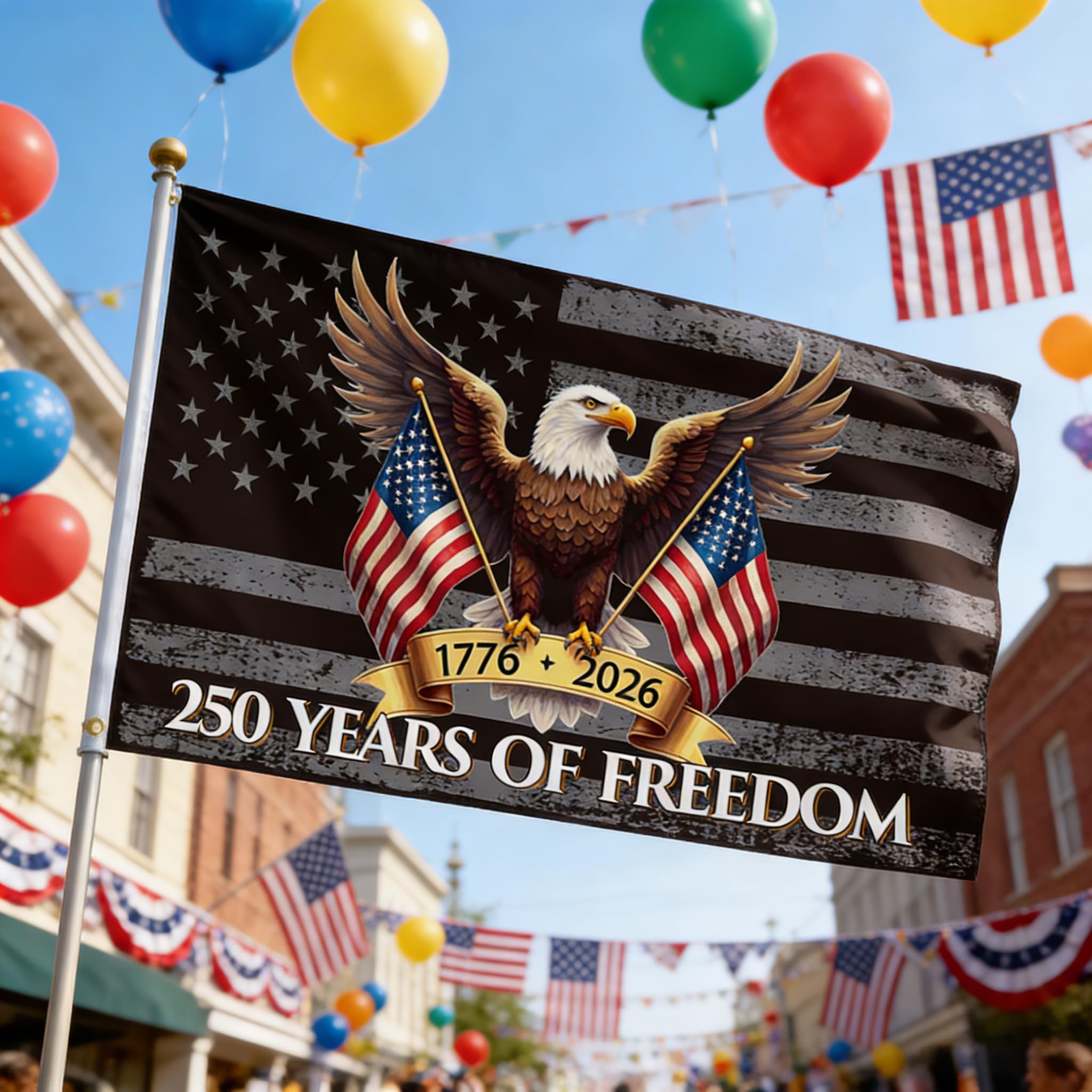 Veworn weather-resistant polyester flag built for outdoor durability across seasons.