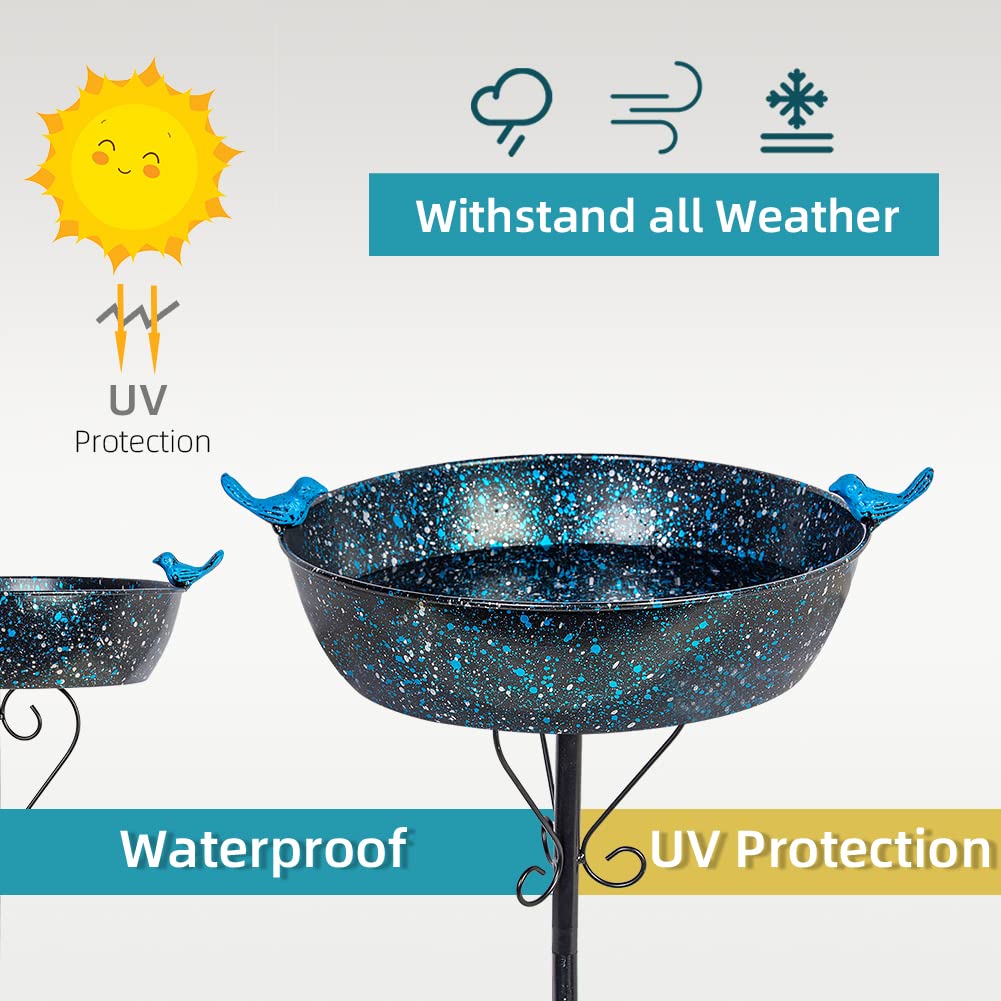 VEWOSTAR retro silhouette blends with lawn, patio, and flower beds.