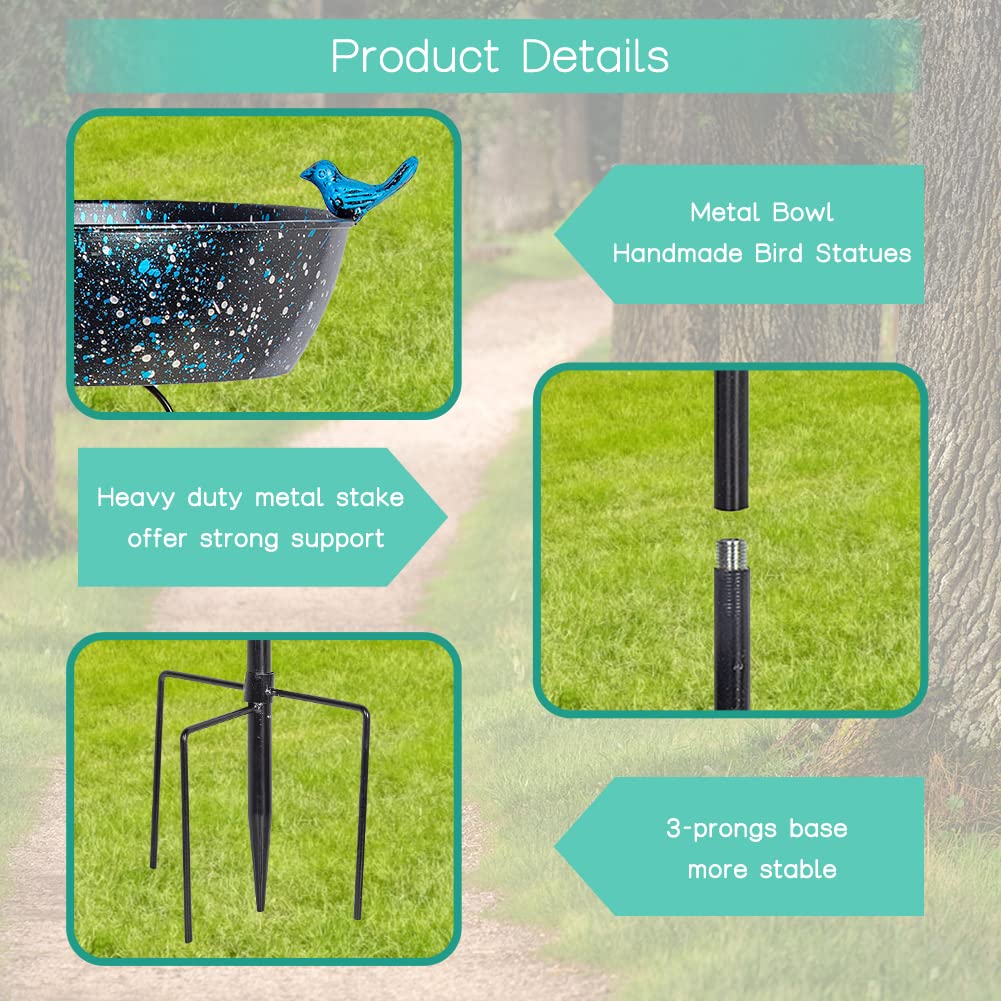 VEWOSTAR dual-use design invites water or seeds to attract garden birds.