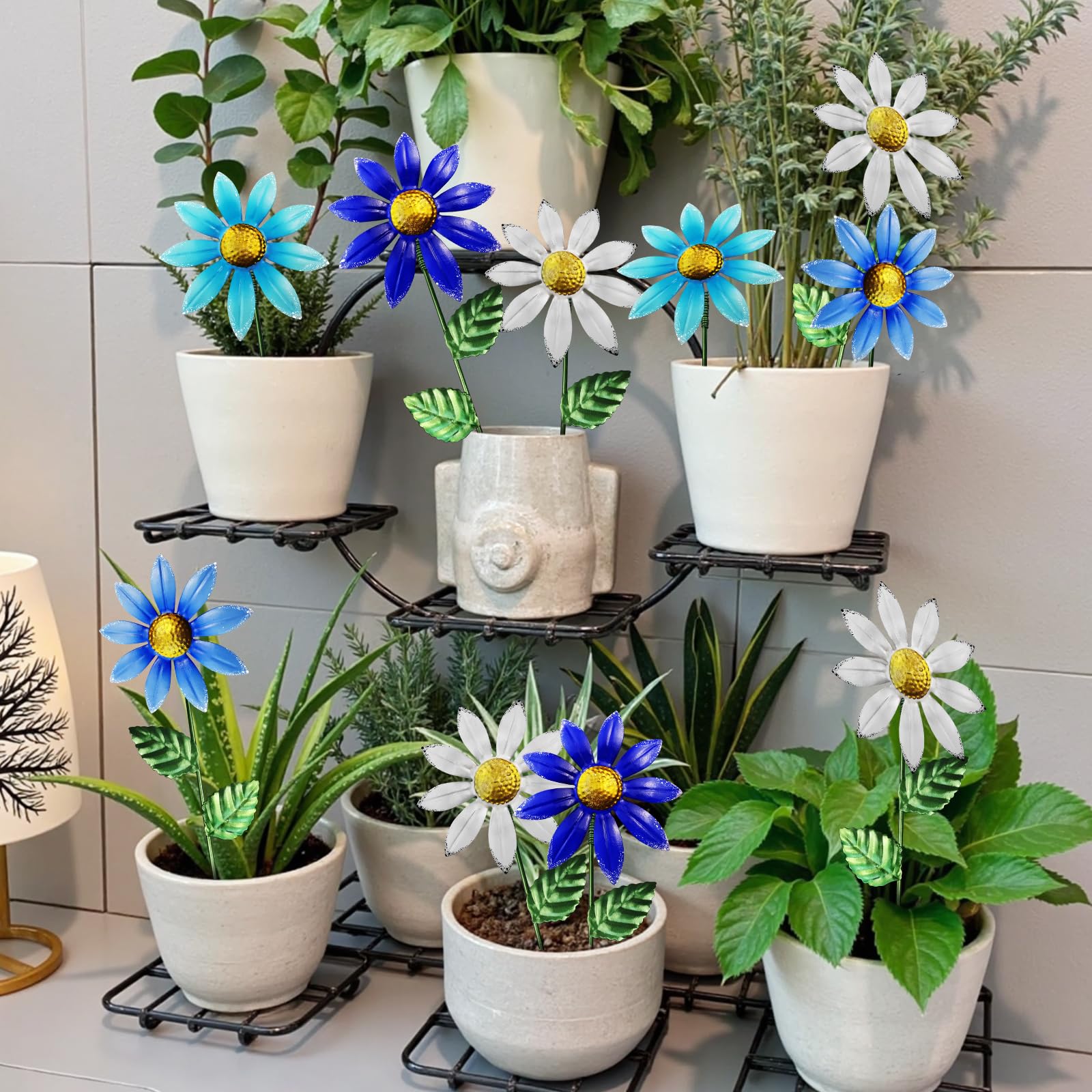 Vexercisehoop metal floral sculptures weatherproof for durable garden art.