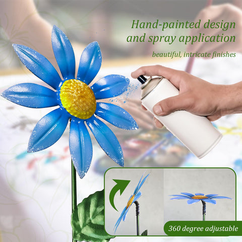Vexercisehoop outdoor garden art flowers wind sway adds dynamic movement to your yard.