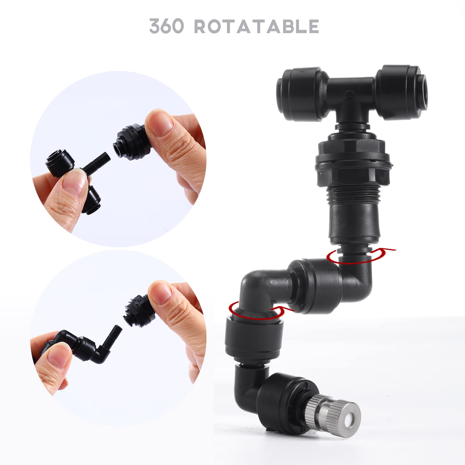 Vexplo reptile misting nozzle with drip-free design for reliable operation