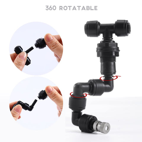 Vexplo reptile misting nozzle with drip-free design for reliable operation