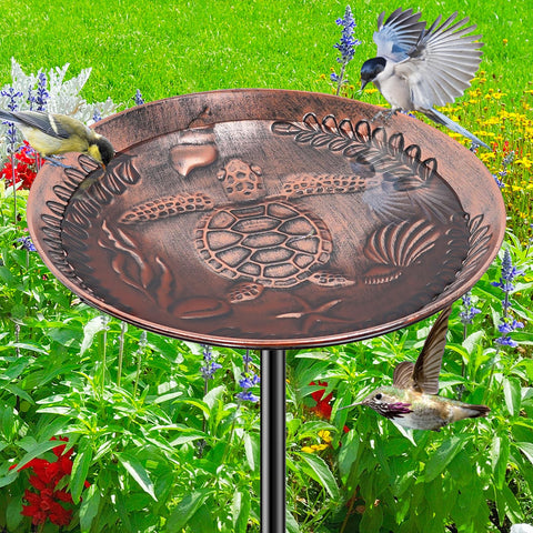 VeyFolzin.st 40-inch bird bath overview enhances outdoor charm and wildlife appeal in your garden.
