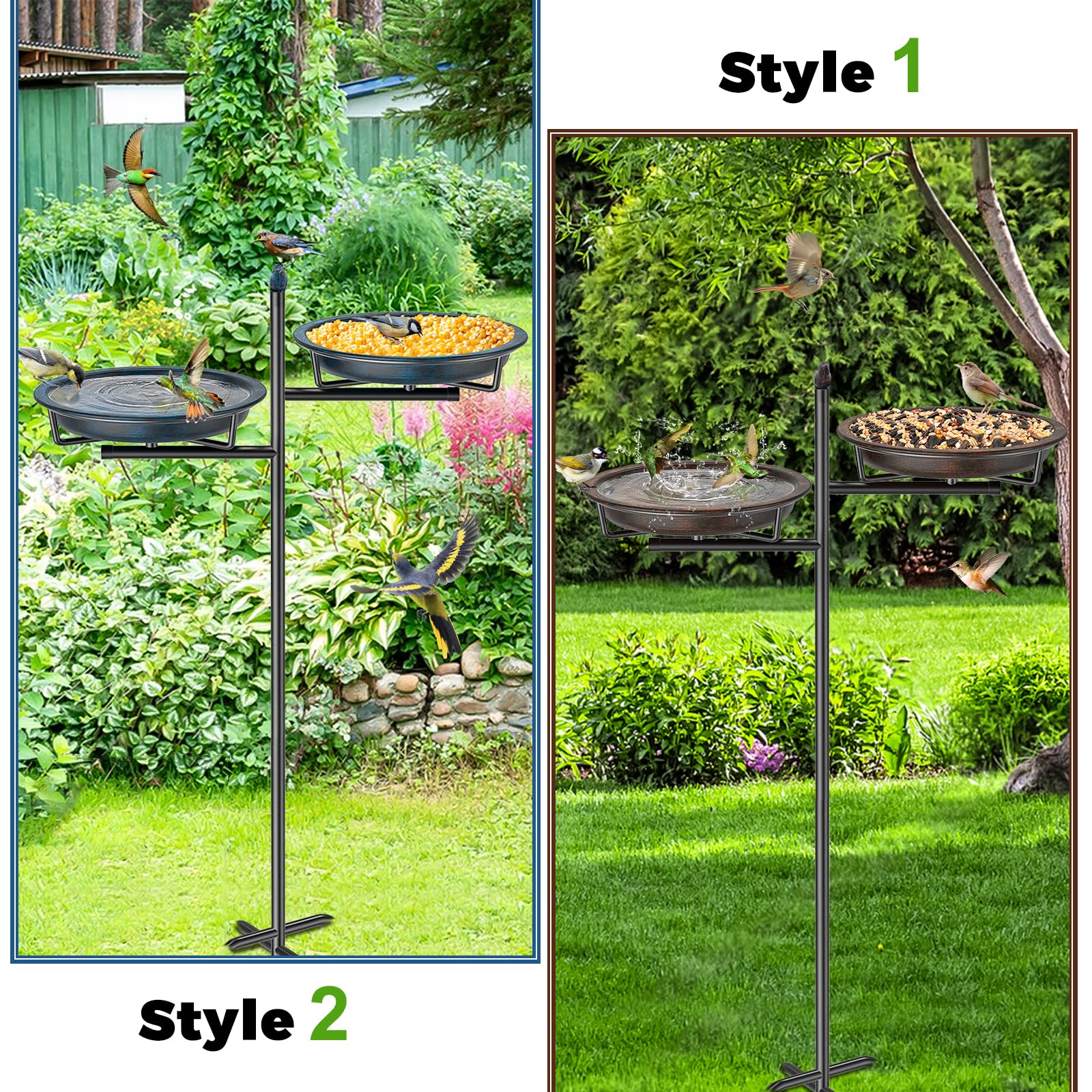 VeyFolzin.st outdoor bird bath suited for patios and lawns