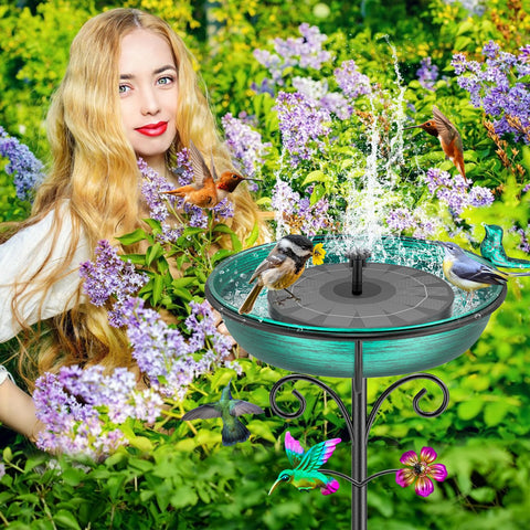VeyFolzin.st upgraded base birdbath resists tipping for steady use.