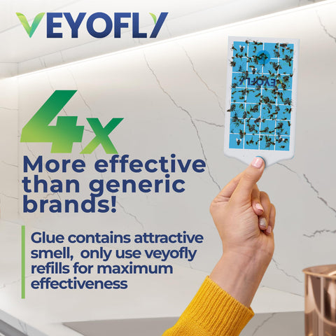 Six replacement adhesive cards included with VEYOFLY in the box.