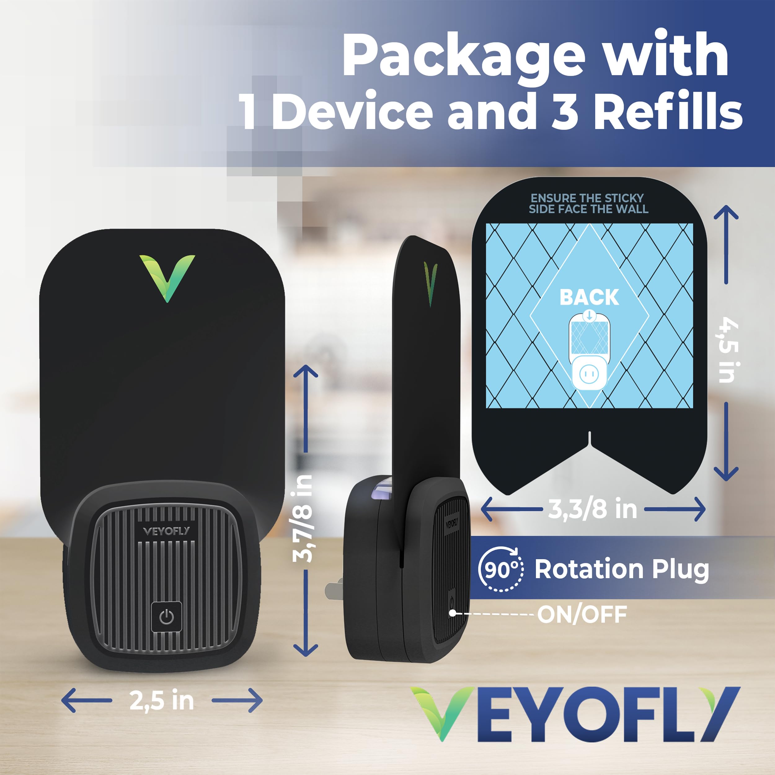 VEYOFLY safety-for-kids-pets image highlights non-toxic, odor-free operation