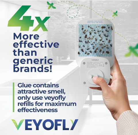 VEYOFLY discreet fly-trap design hides trapped pests for a cleaner look
