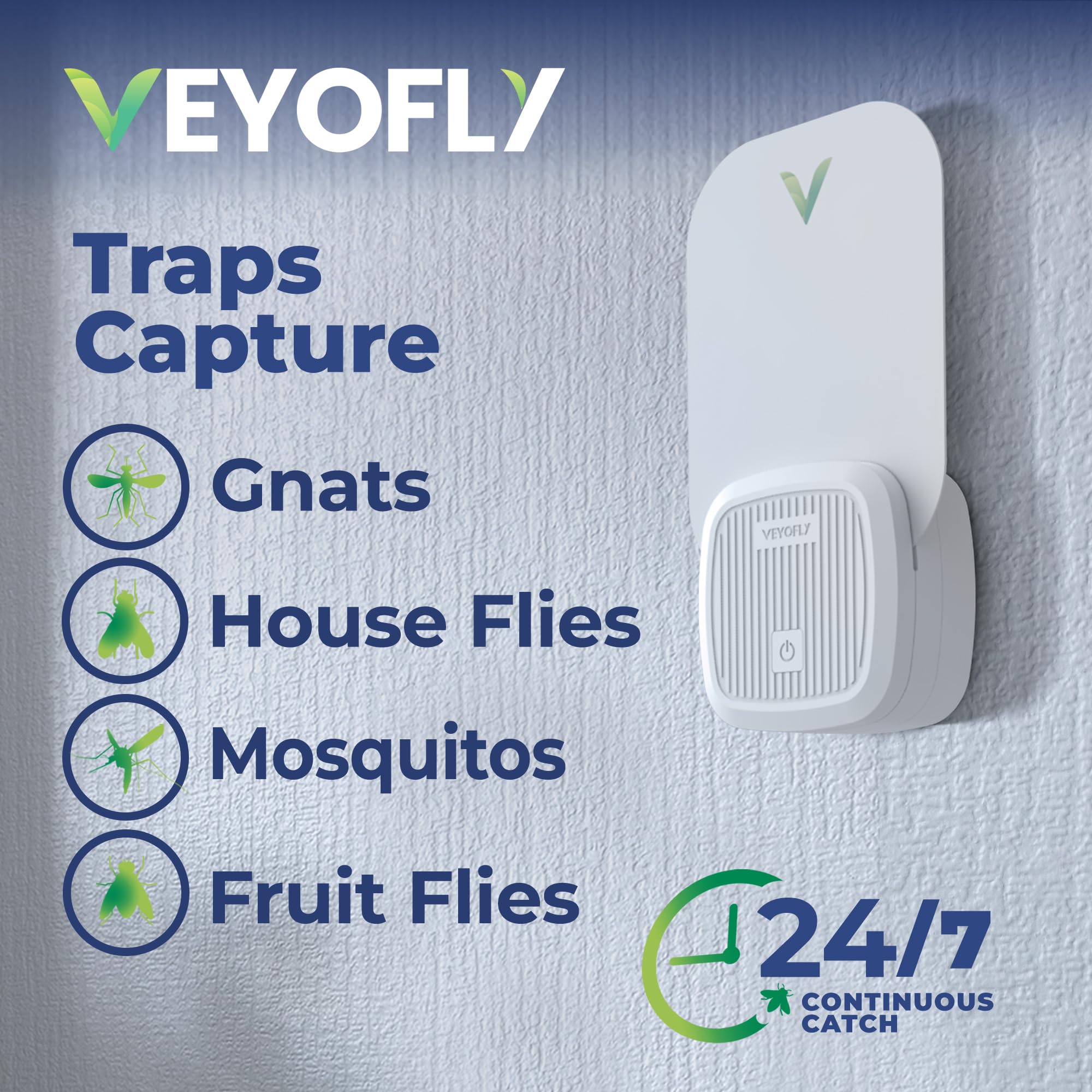 VEYOFLY fly trap indoor four-device setup demonstrates broad room coverage.