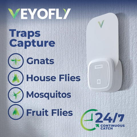 VEYOFLY adhesive cards close-up showing strong sticky surface for capture.