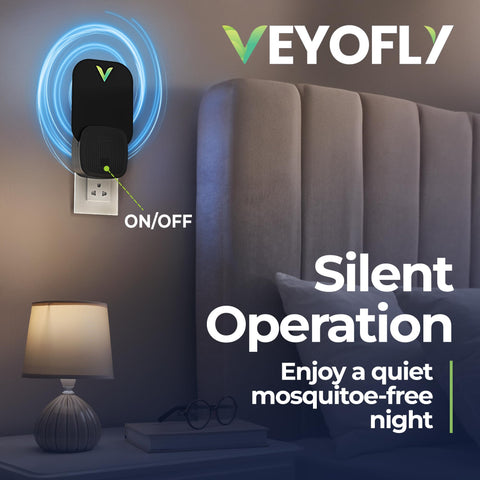 VEYOFLY fly trap indoor device mounted near wall demonstrates safe placement.