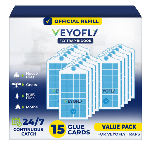 VEYOFLY fruit fly trap refill inside unit captures flying pests safely
