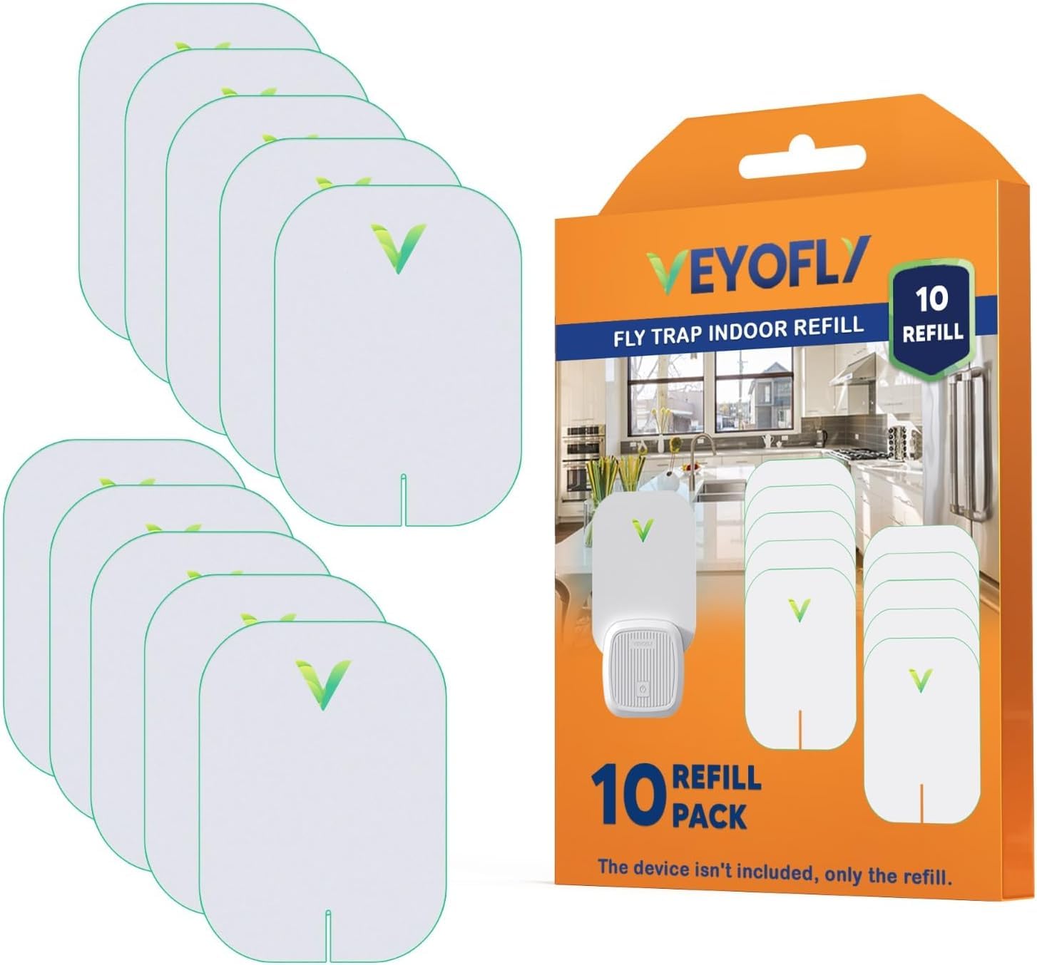 VEYOFLY gnat-trap-indoor-refill-pack in action captures gnats with odorless technology.