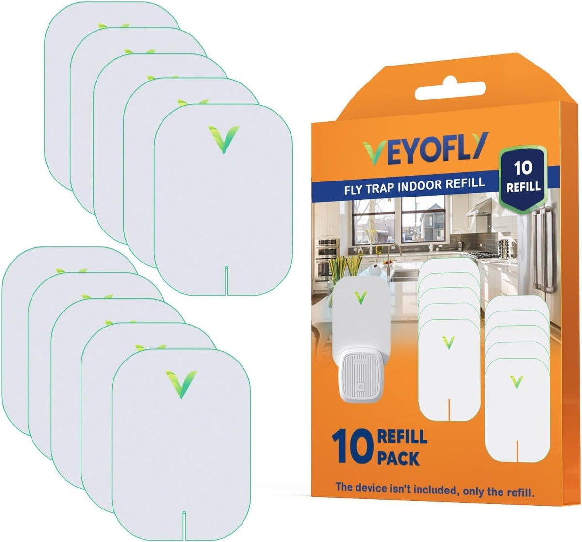 VEYOFLY gnat-trap-indoor-refill-pack in action captures gnats with odorless technology.