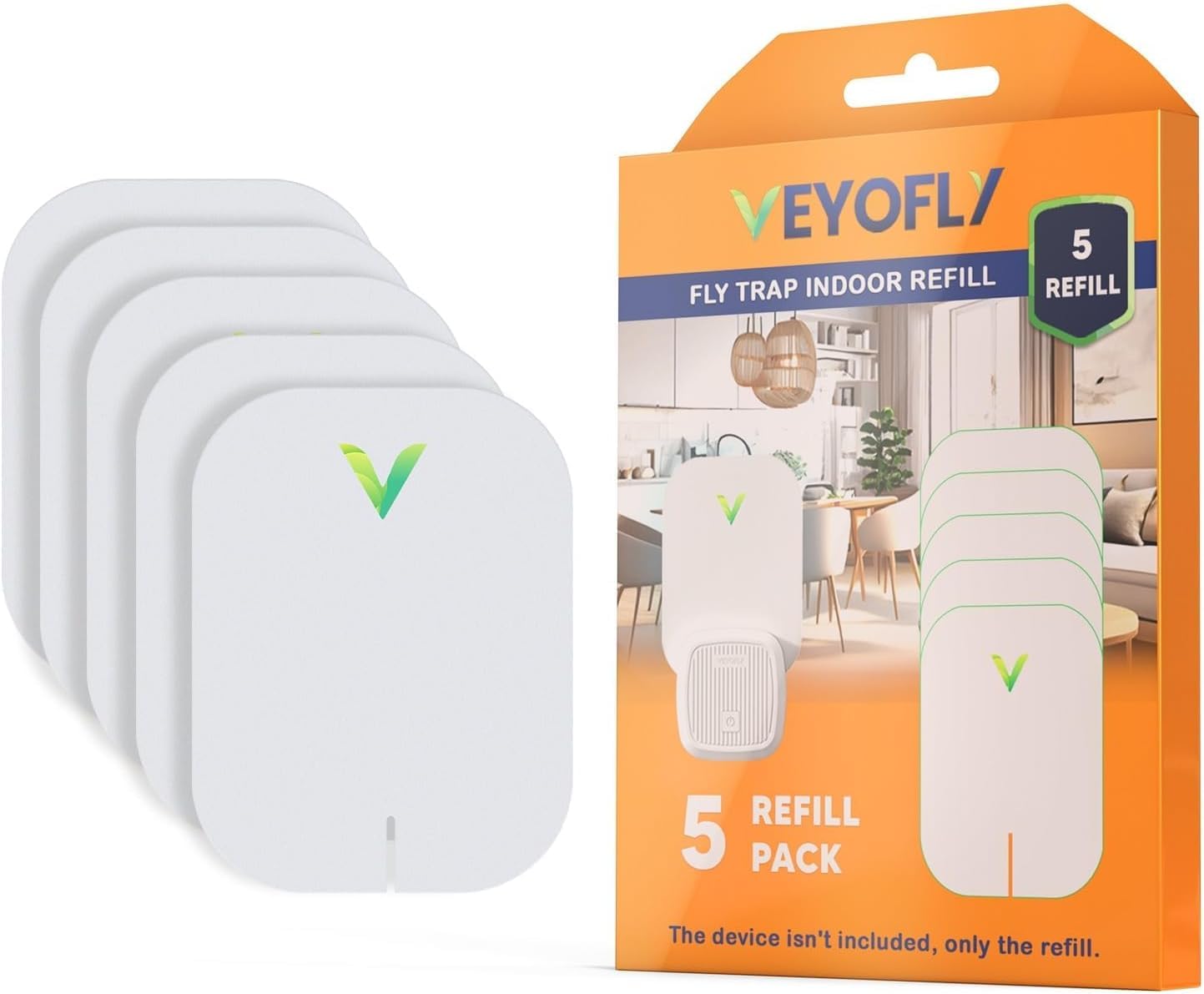 VEYOFLY gnat trap inside refill pack enables quick changes and ongoing control