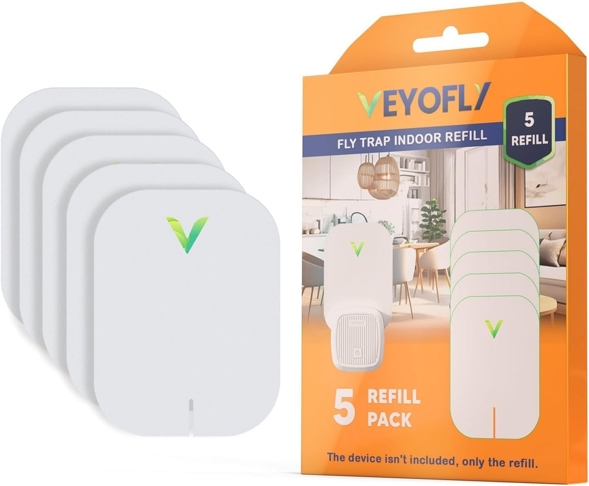 VEYOFLY gnat trap inside refill pack enables quick changes and ongoing control