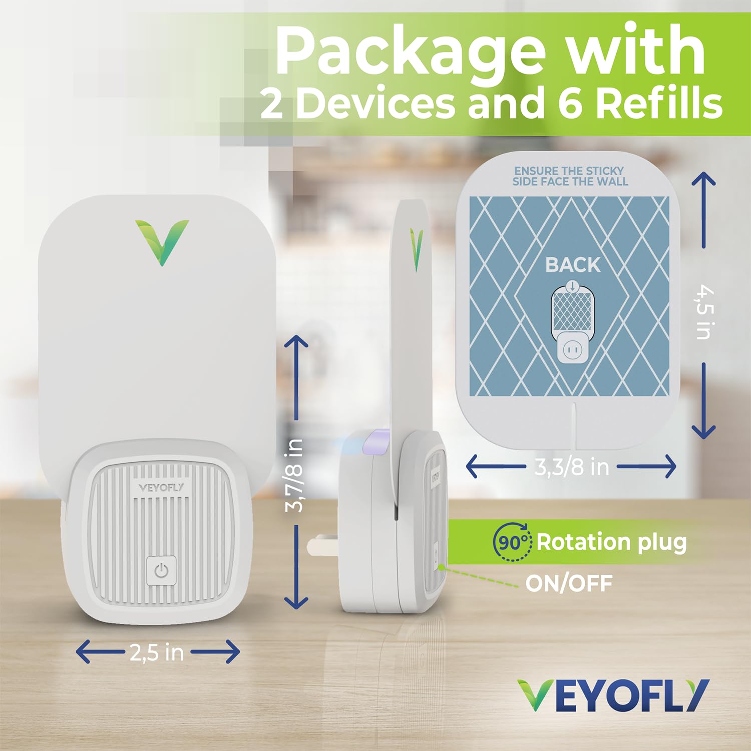 VEYOFLY night-light feature provides gentle illumination.