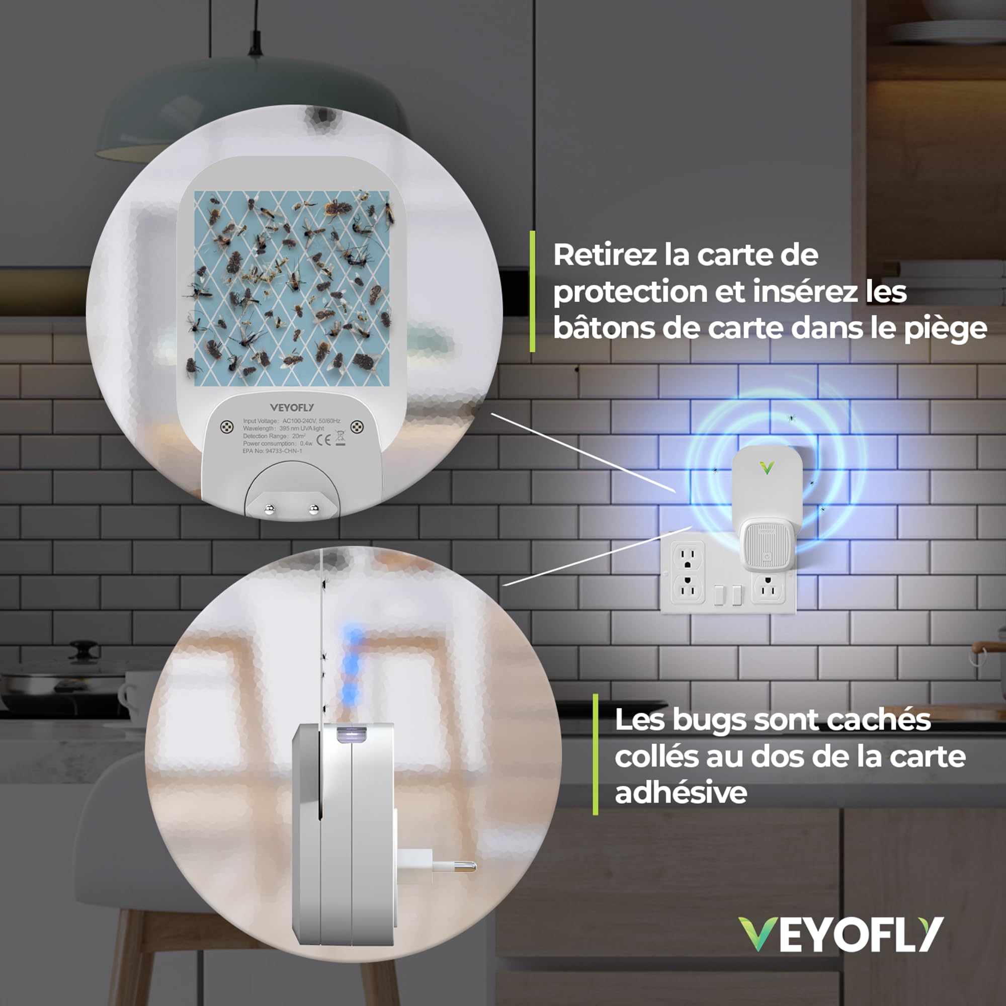 VEYOFLY odorless fly trap indoor keeps living spaces scent-free