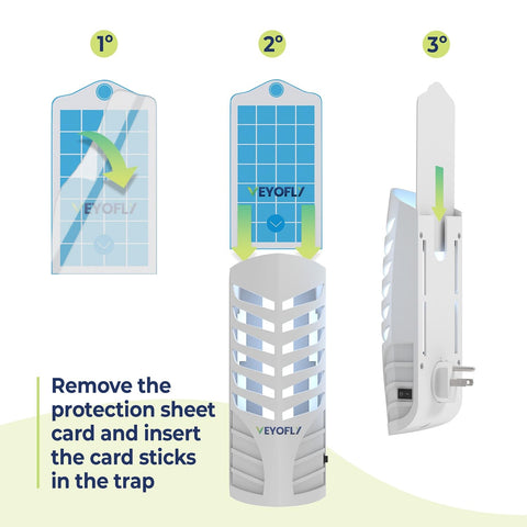 VEYOFLY plug-in trap ready install demonstrates discreet indoor pest control