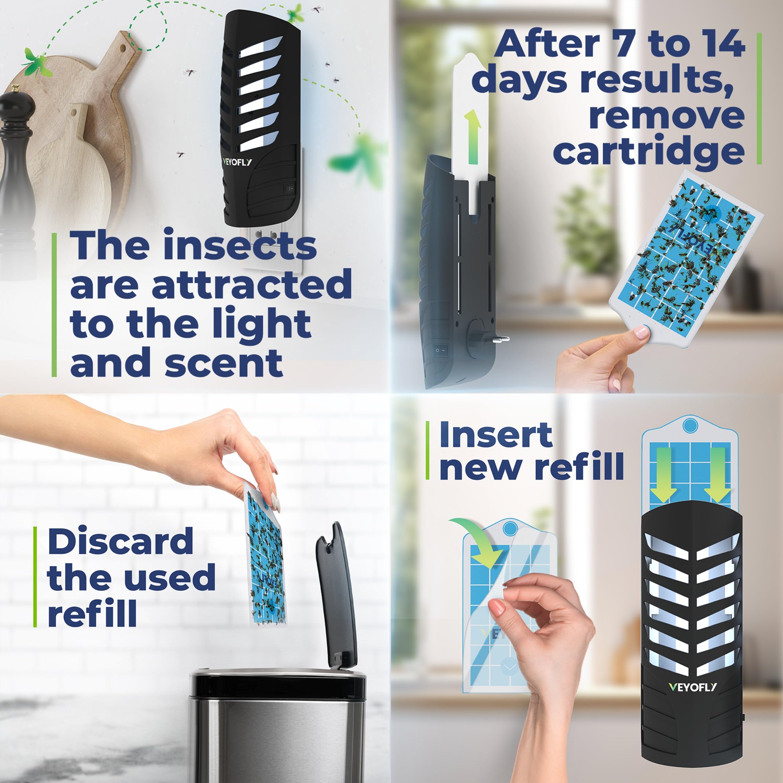 VEYOFLY value pack refills ensure continuous indoor control