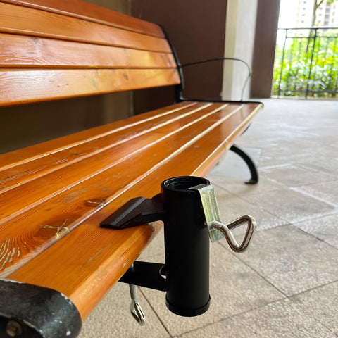 Vezuifoo easy-install umbrella clamp makes shade ready in seconds