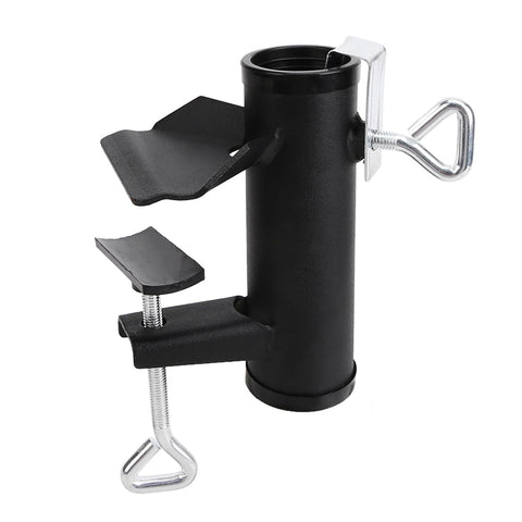 Vezuifoo patio umbrella clamp mounted on rail for quick shade at outdoor events