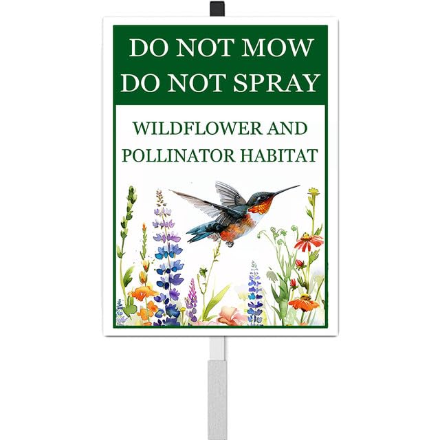 VFSXCMI Do Not Mow Do Not Spray yard sign with stakes promotes pollinator habitat.