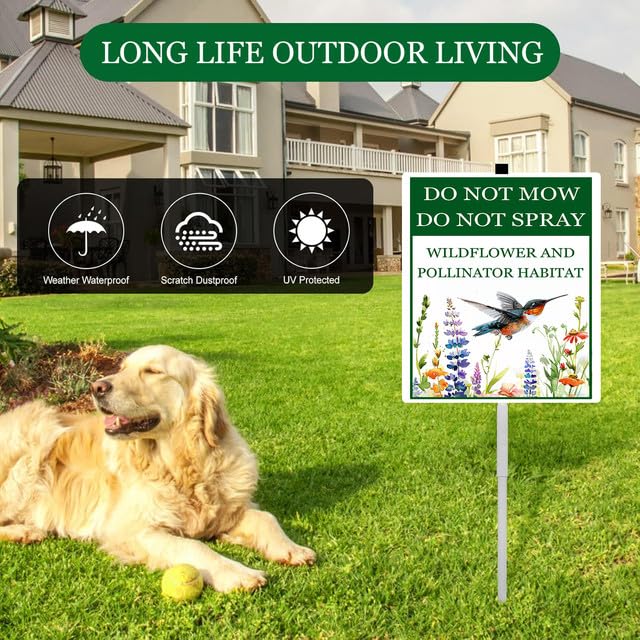 VFSXCMI front yard sign educates neighbors about pollinator habitats.