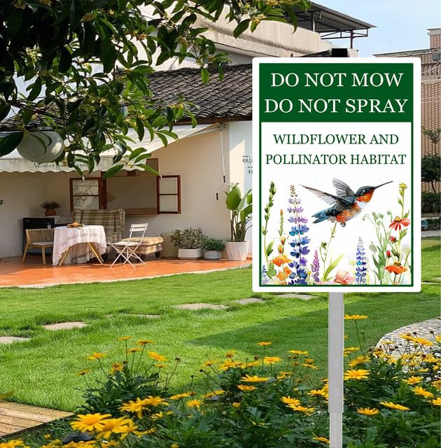 VFSXCMI sign displays bees and butterflies to inspire pollinator-friendly spaces.