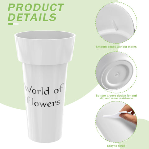 VGMiu durable white metal stand providing sturdy support for pots.
