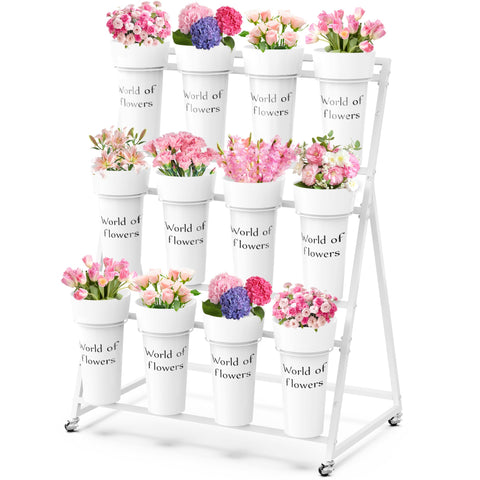 VGMiu flower display stand with three layers for elegant arrangements.