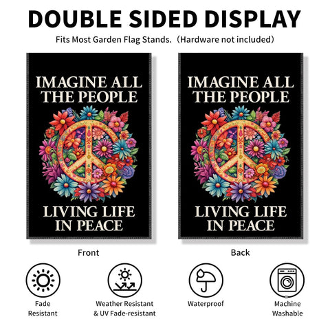 Vgrti floral equality inclusion flag promotes welcoming vibes in gardens.