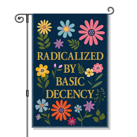 Vgrti garden flag front view with bold, outdoor-ready design